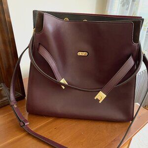 Tory Burch Lee Radziwill Double Bag Claret